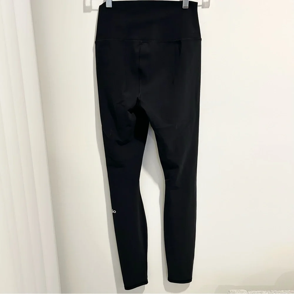 Alo Yoga High Waist Ripped Warrior Leggings Black Size S